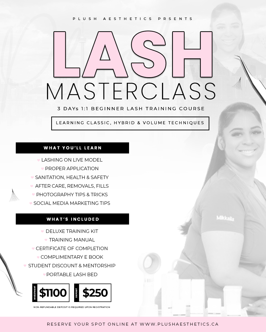 1:1 Classic & Volume Beginner Lash Training